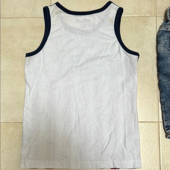 Patriotic Stars and Stripes Kids Tank Top and Peek Jean Shorts - Picture 7 of 9